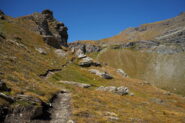 Sentiero che sale al Colletto Bussola