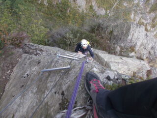 la scaletta metallica a via ormai terminata..