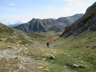 Discesa verso il Vallone Raschera.