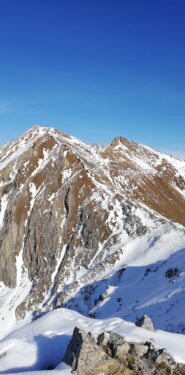 Testa di licony e bivacco pascal cresta percorsa
