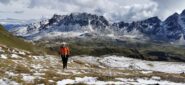 risalendo verso la base del Corno Mutt