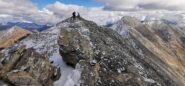 l'arrivo in vetta al Monte Appenna