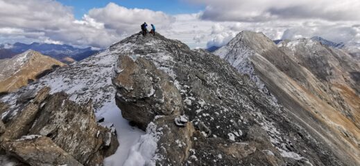 l'arrivo in vetta al Monte Appenna