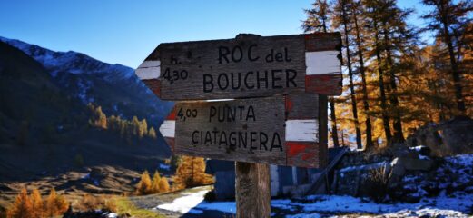 arrivati al bivio dove inizia la via di salita vera e propria per il Boucher