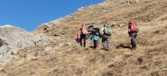 risalendo il versante SO del Boucher, a quota 2600 m
