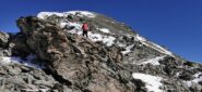 nella parte alta della crestone SO del Boucher a quota 3160 m