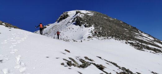 salendo verso l'anticima del Roc del Boucher