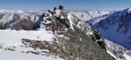 l'arrivo in cima al Roc del Boucher, visto dall'anticima