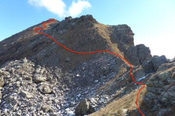 Percorso di salita alla Rocca Moross
