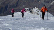 arrivando alla base del Klein Matterhorn