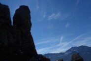 Il gendarme salendo sulla dorsale