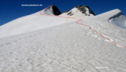 parte finale del percorso per la Cima Nord del Breithorn osservata dal Breithornpass