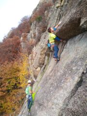 Fabio e Claudio in azione sulla via a fianco sx di scudo di enea