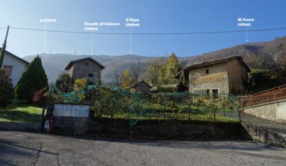 Partenza da casa mia con la meta che mi osserva dall'alto.