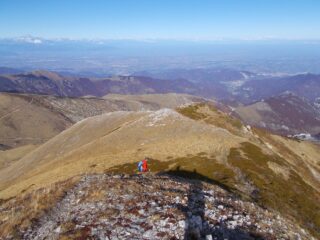 vista su pianura e alpi