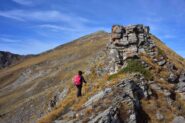 Un tratto della cresta Sud-Est con roccette