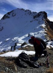 Il versante nord, in fondo il Morion e la cresta