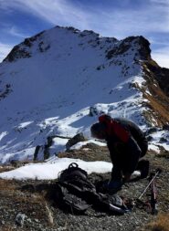 Il versante nord, in fondo il Morion e la cresta