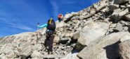 uscendo dal ripido pendio di roccette e pietroni che porta alla Fuorcla da Tschierva