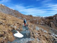 In vista del rifugio Ravetto: in questo tratto abbiamo iniziato a risalire a sx i pascoli della dorsale sud.