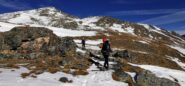 salendo lungo la dorsale SO verso la cima SO del Pelvo