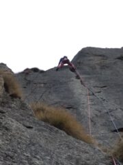 Giorgio sulla fessura di L4