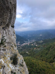 Vista su Calice Ligure dalla sosta del secondo tiro