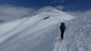 salendo verso la cima dell'Alpet