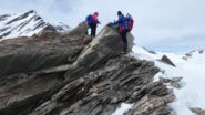 l'arrivo in vetta alla Punta Mait