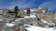 nella parte alta della dorsale verso la Cima SO del Pelvo