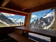 Panorama dalla sala da pranzo del rifugio Gonella