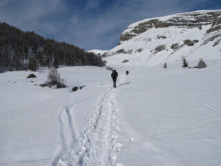 salendo nella parte iniziale del Vallon du Crachet