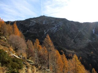 sul traverso verso l'Alpe Menta, la cima di Menta