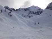 Vista verso il traverso prima di risalire verso lo Sponda Vaga