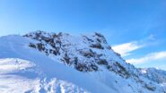 Al colle degli Alberghi (o colle del Diavolo?) la parete N. del Frisson