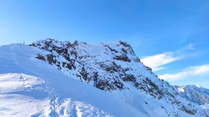 Al colle degli Alberghi (o colle del Diavolo?) la parete N. del Frisson