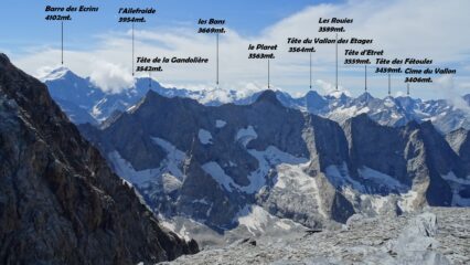 Panorama dal Dome de la Lauze 3568mt.