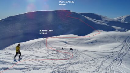 Scesi alla B.tta di Golla saliamo verso il Matto di Golla.