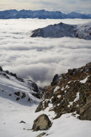 Dal Colletto del Civrari vista verso la gola Sud-Ovest