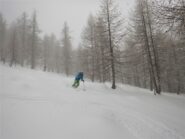 Magia di una sciata sotto la neve