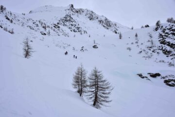 Risalendo il vallone dopo il tratto ripido