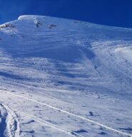 traccia di salita dal colle