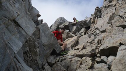 Scendendo dal colle delle Mouraille Rouge