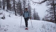 Fine salita sotto la neve