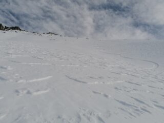 Prima parte del pendio diretto