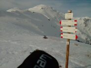 Aigaversa, il colle fra Cima dell'Omo e il Bram