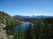 Lago Bianco, sullo sfondo Cervino e gruppo del Rosa