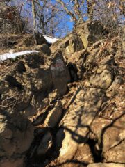 Un passaggio più impegnativo tra le rocce