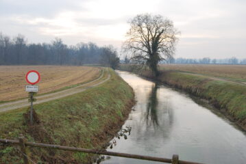 Alla partenza, sulla Roggia Castellana