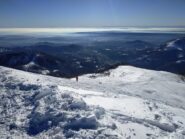 Verso la pianura, pendio finale dalla cima.